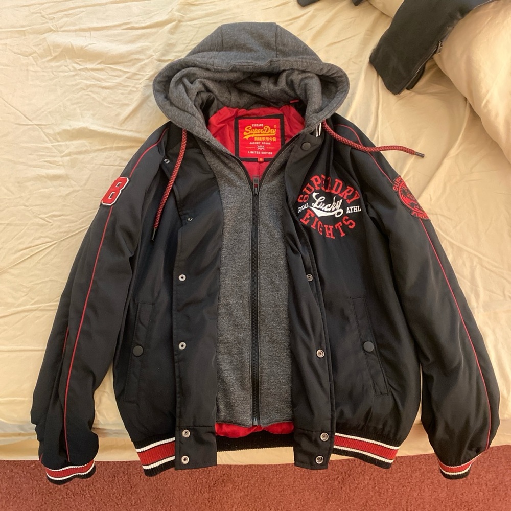 Superdry Limited varsity hoodie bomber